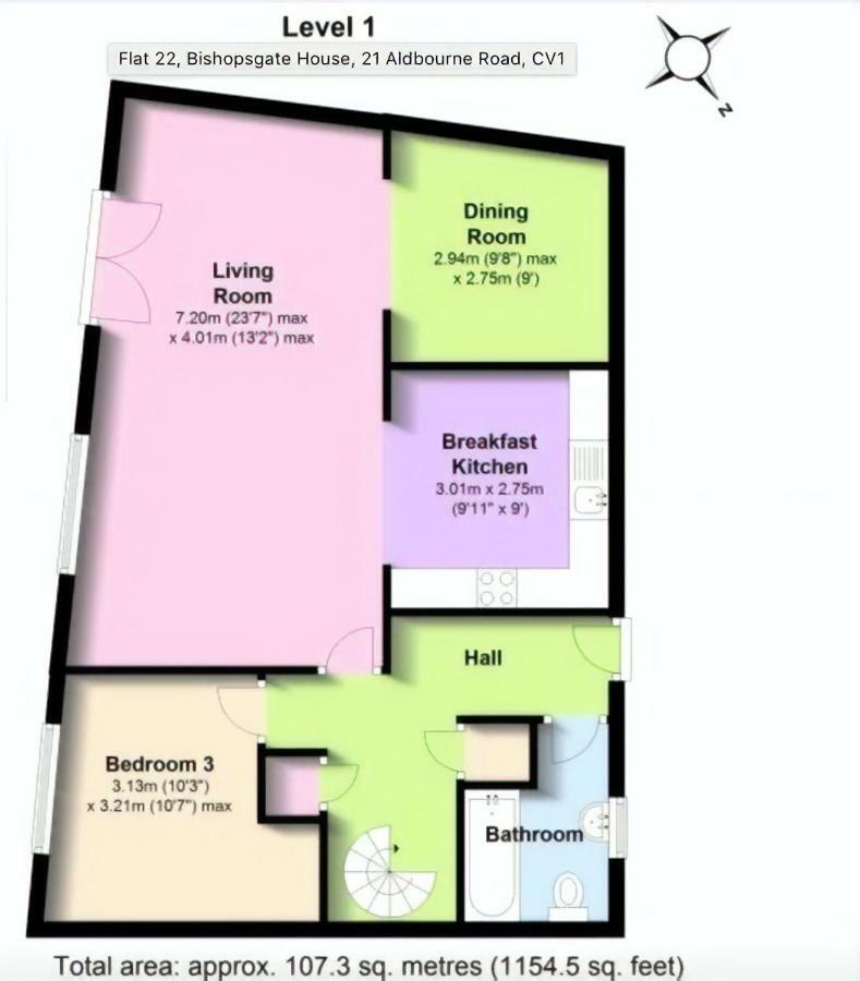 4B Loft Penthouse Industrial Decor With Canal & City Views Coventry Exterior photo